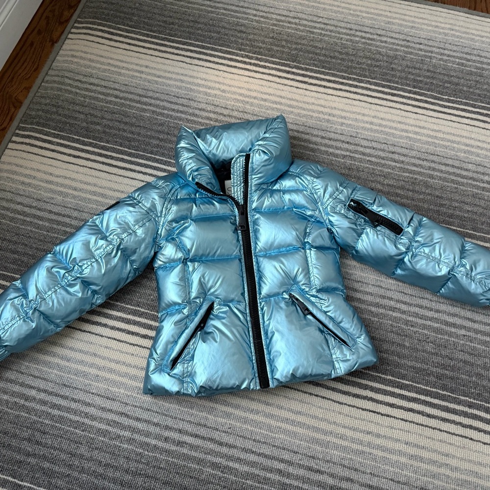 Girls SAM Ice Blue Freestyle Puffer Winter Jacket.  sz 4